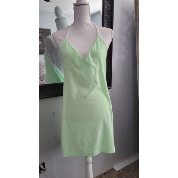 Terry Halter Cover Up Dress - Lime Green Sz XL - Picture 5 of 6